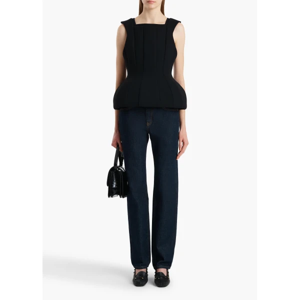 Khaite Dani Top in Black, view 2