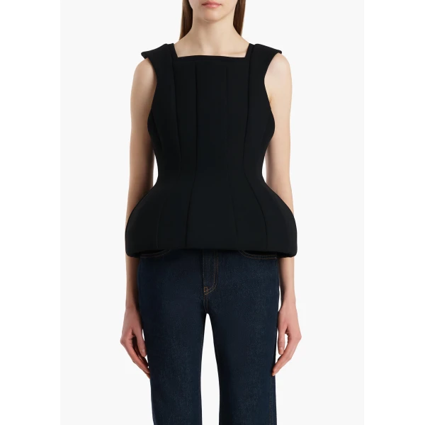 Khaite Dani Top in Black, view 3