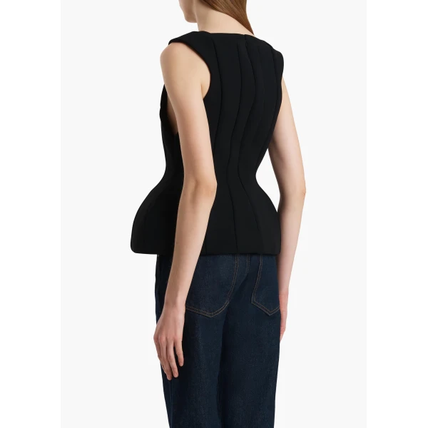 Khaite Dani Top in Black, view 4