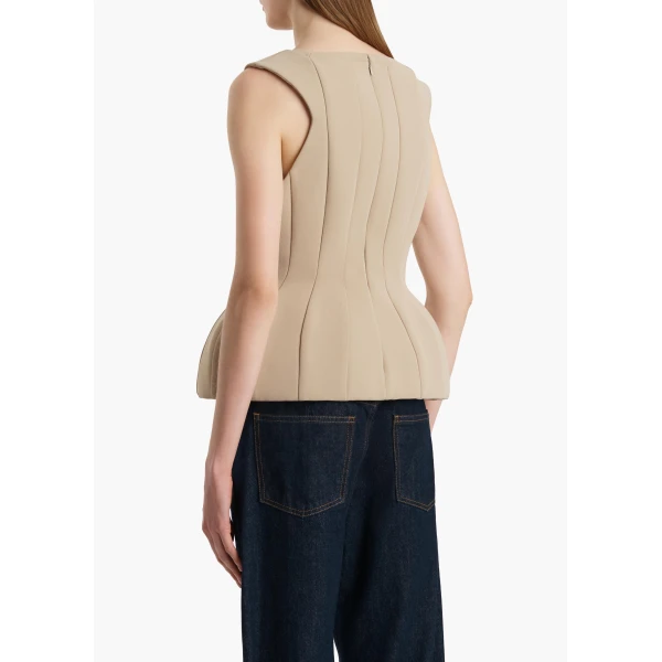 Khaite Dani Top in Tea Stain, view 4