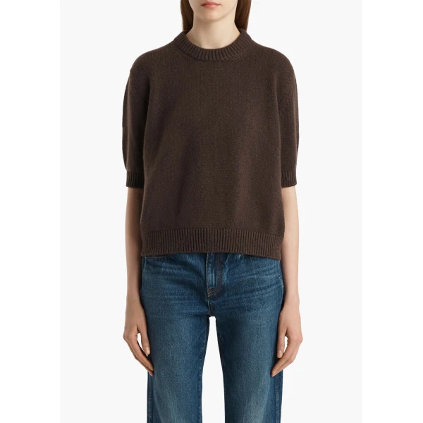 Khaite Davin Sweater in Coffee, view 3