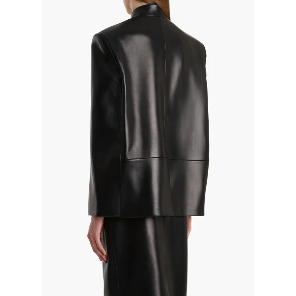 Khaite Dolso Jacket in Black Leather, view 4