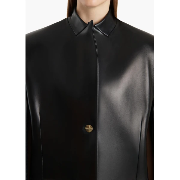 Khaite Dolso Jacket in Black Leather, view 5