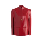 Khaite Dolso Jacket in Deep Red Leather