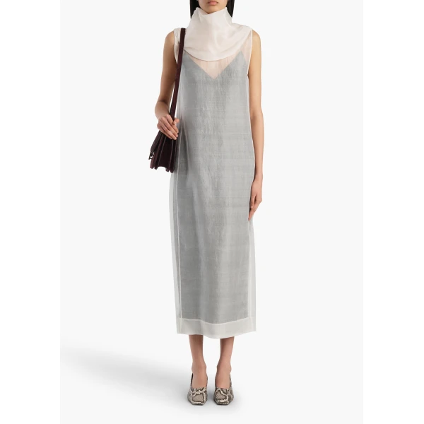 Khaite Elva Dress in Chalk, view 2