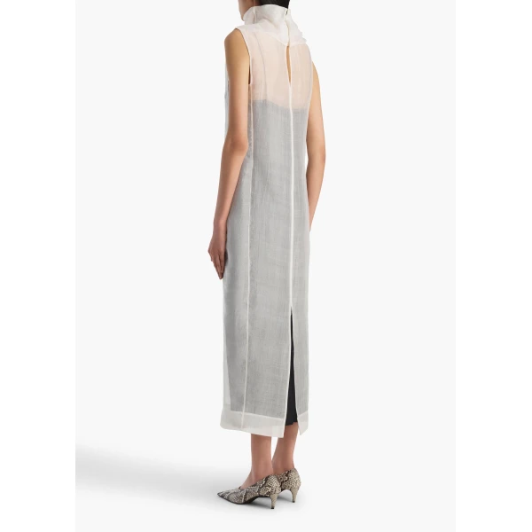Khaite Elva Dress in Chalk, view 3