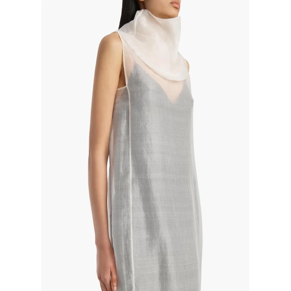 Khaite Elva Dress in Chalk, view 5