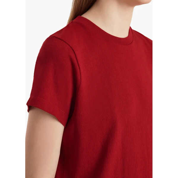 Khaite Emmylou T-Shirt in Crimson Top, view 5