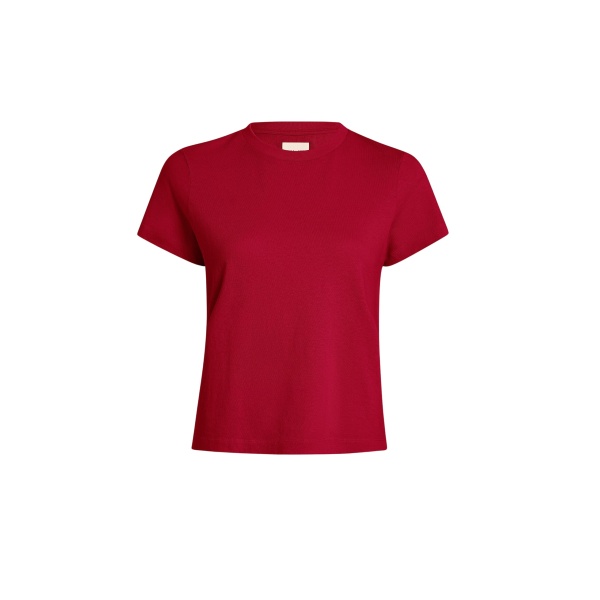 Khaite Emmylou T-Shirt in Crimson Top