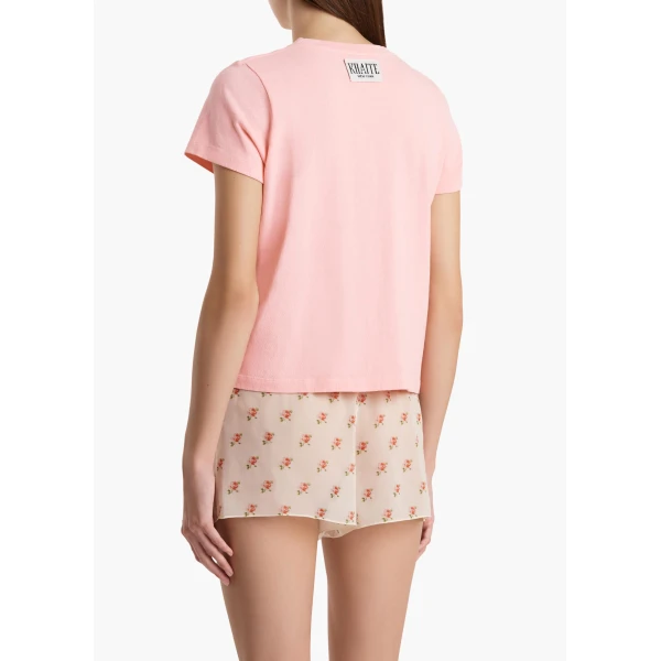Khaite Emmylou T-Shirt in Petal Top, view 4