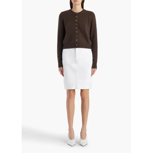 Khaite Everheart Cardigan in Coffee, view 2