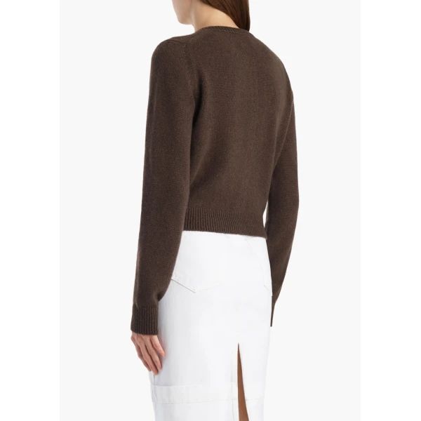 Khaite Everheart Cardigan in Coffee, view 4