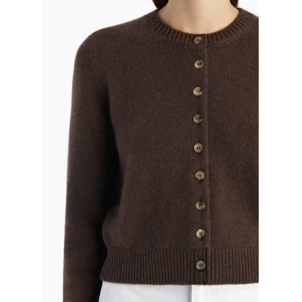 Khaite Everheart Cardigan in Coffee, view 5