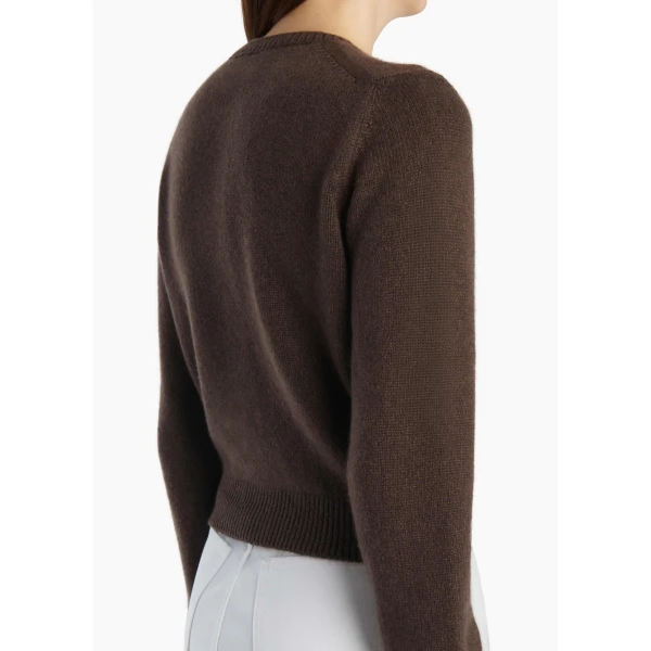Khaite Everheart Cardigan in Coffee, view 6