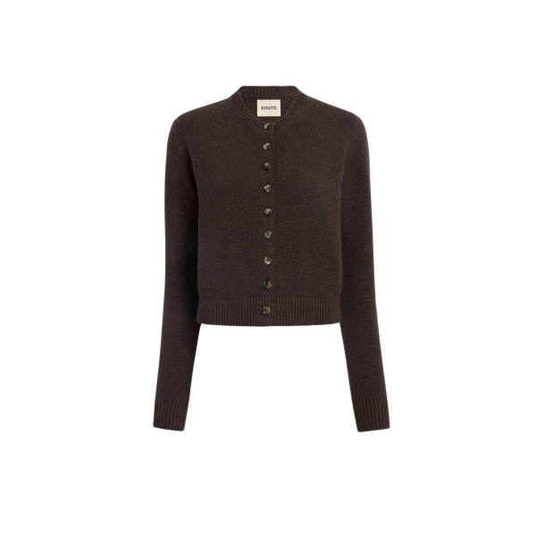 Khaite Everheart Cardigan in Coffee