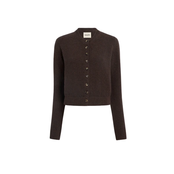 Khaite Everheart Cardigan in Coffee
