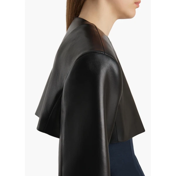 Khaite Fenla Jacket in Black Leather, view 5