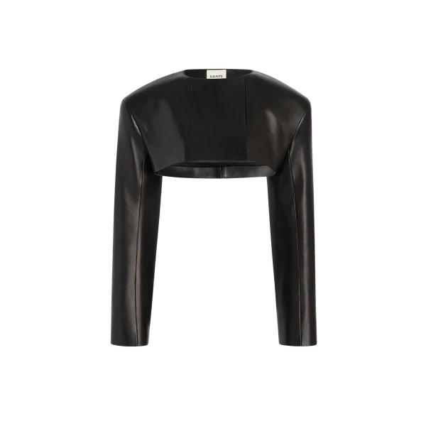Khaite Fenla Jacket in Black Leather