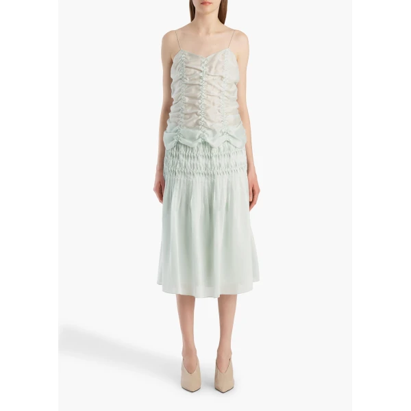 Khaite Florence Skirt in Ice Green, view 2