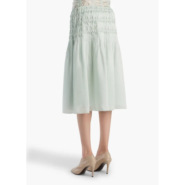Khaite Florence Skirt in Ice Green, view 4