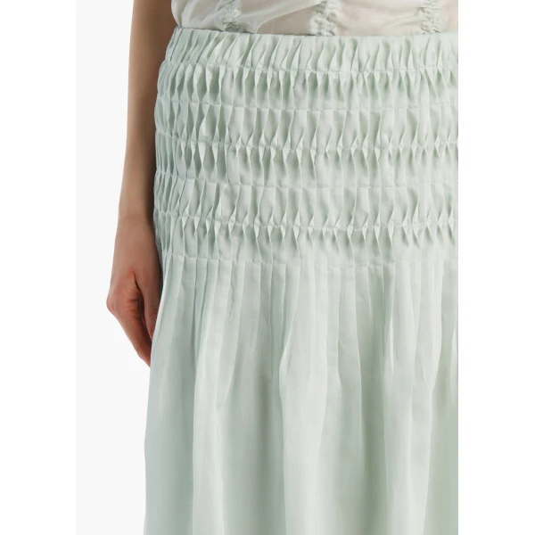 Khaite Florence Skirt in Ice Green, view 5