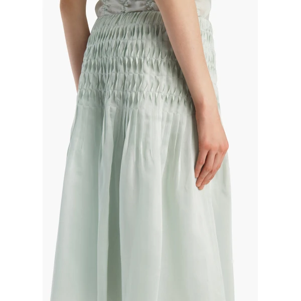 Khaite Florence Skirt in Ice Green, view 6