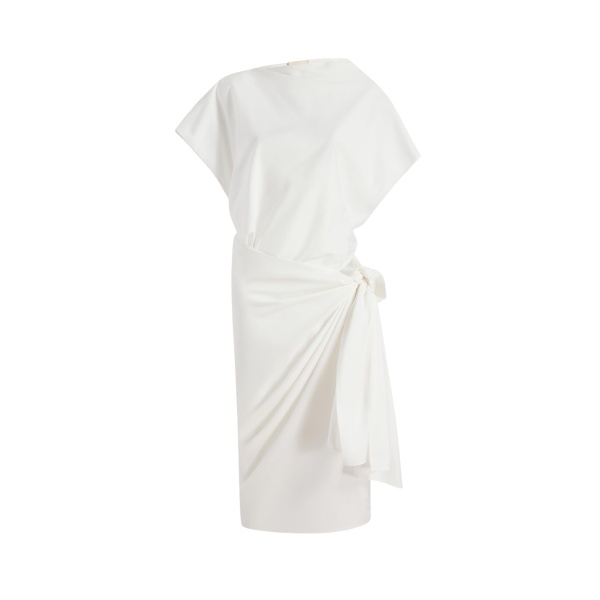 Khaite Fray Dress in Chalk