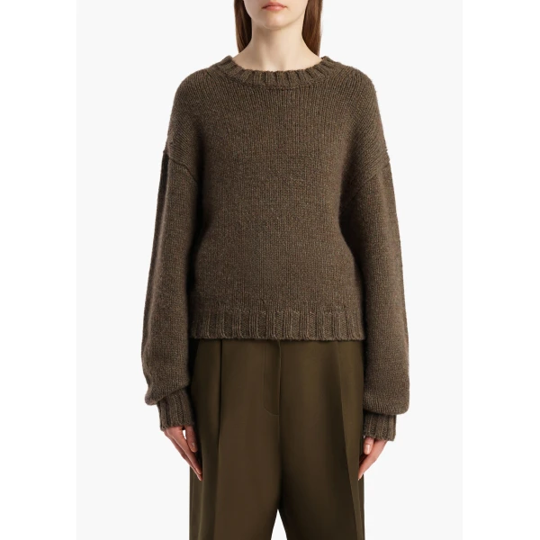 Khaite Gemma Sweater in Artichoke, view 3