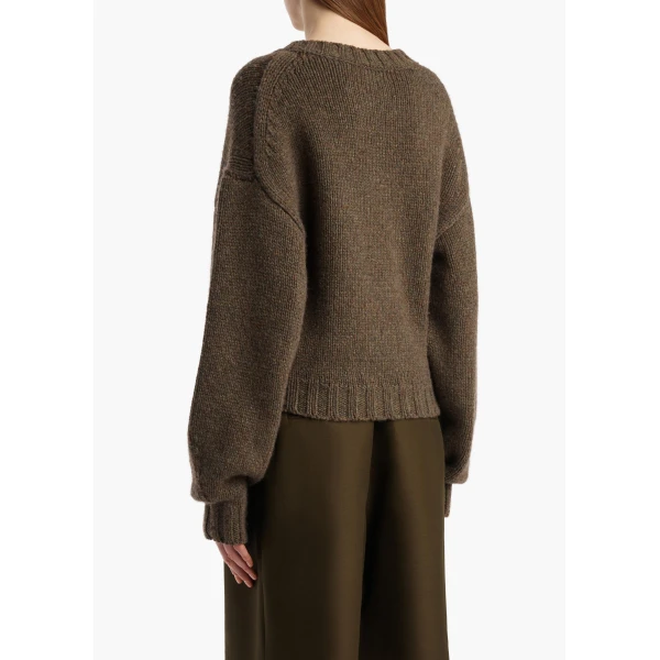 Khaite Gemma Sweater in Artichoke, view 4