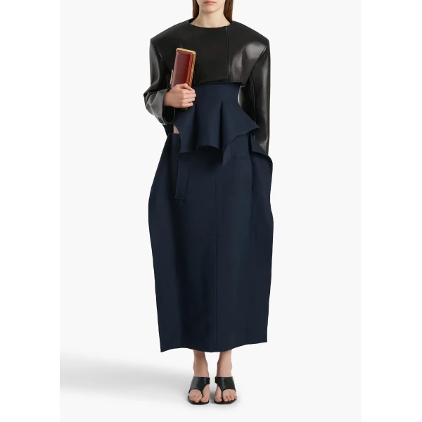 Khaite Gorgi Skirt in Dark Navy, view 2