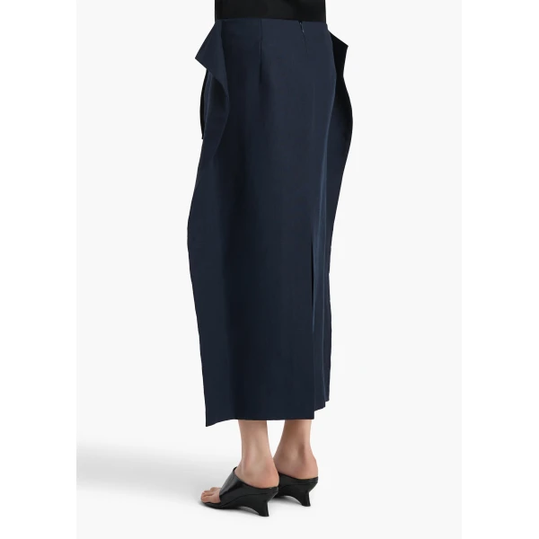Khaite Gorgi Skirt in Dark Navy, view 4