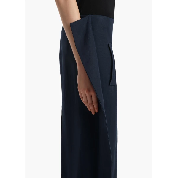 Khaite Gorgi Skirt in Dark Navy, view 5