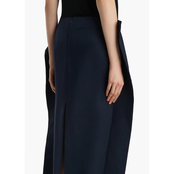 Khaite Gorgi Skirt in Dark Navy, view 6