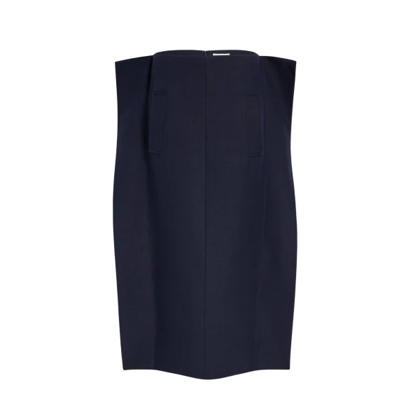 Khaite Gorgi Skirt in Dark Navy