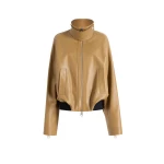 Khaite Hamett Jacket in Gold Ochre Leather