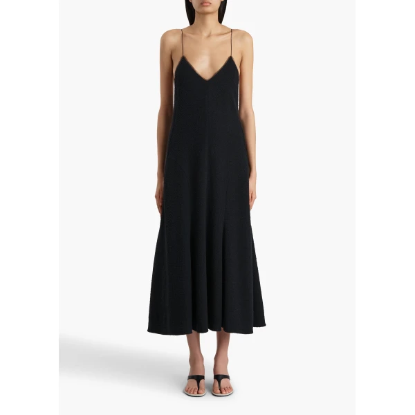 Khaite Iben Dress in Black, view 3