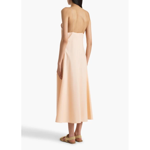 Khaite Iben Dress in Light Peach, view 4