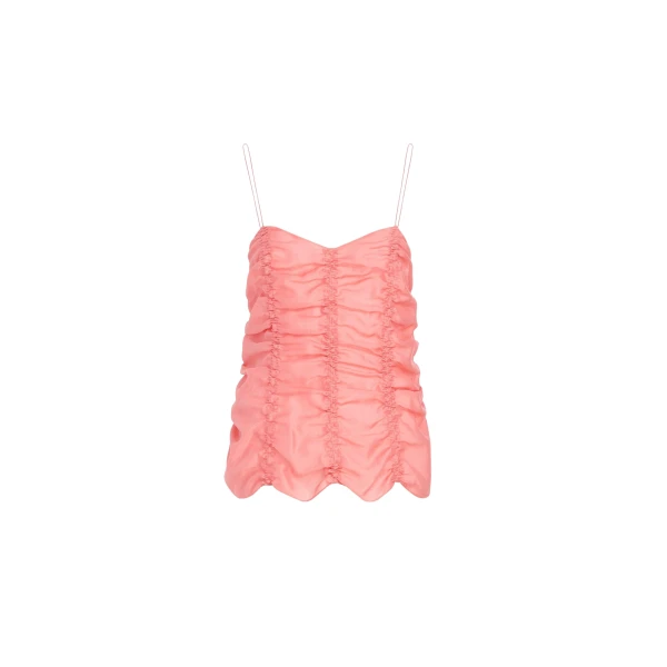 Khaite Inara Top in Coral