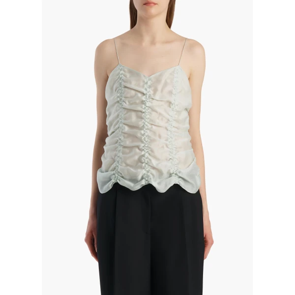 Khaite Inara Top in Ice Green, view 3