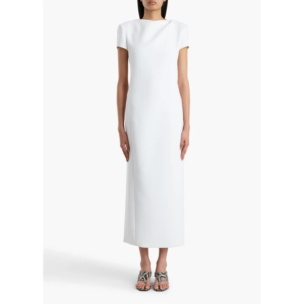 Khaite Iryl Dress in Chalk, view 3