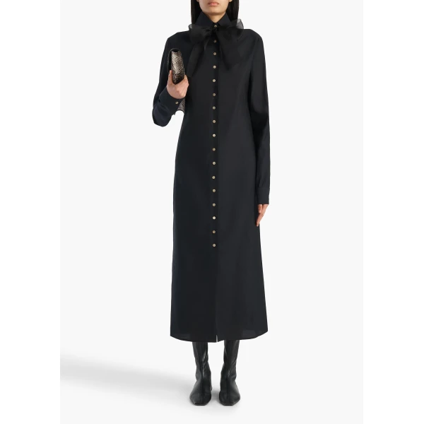 Khaite Ivanna Dress in Black, view 2