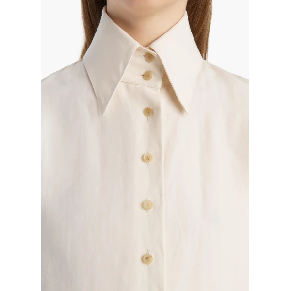 Khaite Ivanna Dress in Cream, view 4