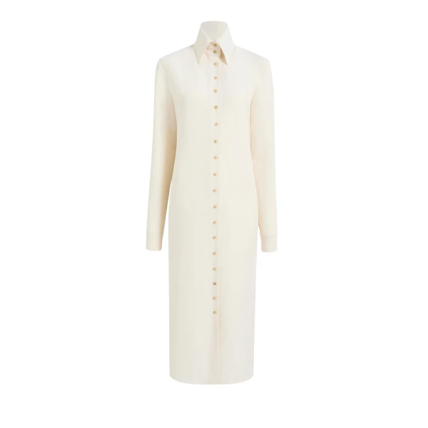 Khaite Ivanna Dress in Cream
