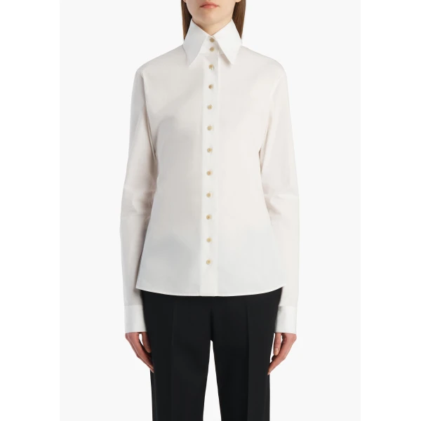 Khaite Ivy Top in Chalk, view 3