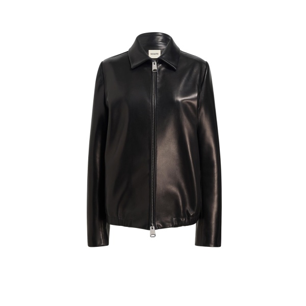 Khaite Jackson Jacket in Black Leather