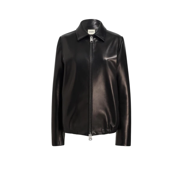 Khaite Jackson Jacket in Black Leather