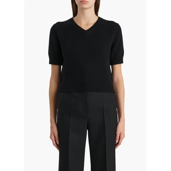 Khaite Jas Sweater in Black, view 3