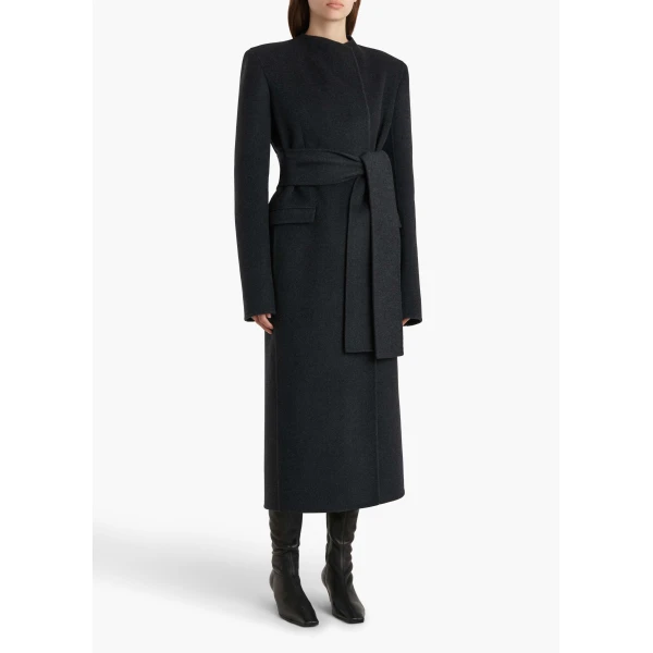 Khaite Jelson Coat in Charcoal, view 2
