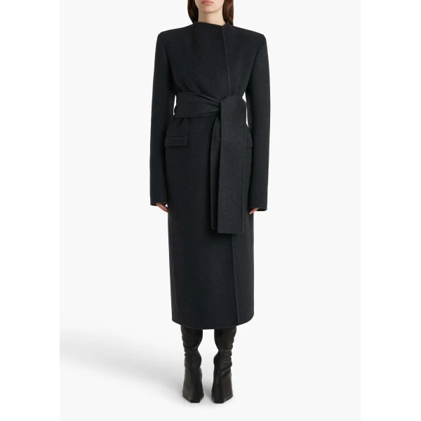 Khaite Jelson Coat in Charcoal, view 3