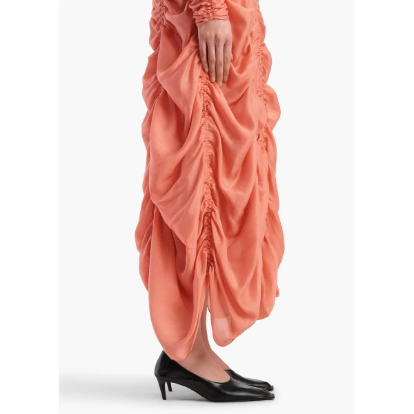 Khaite Judith Dress in Coral, view 5